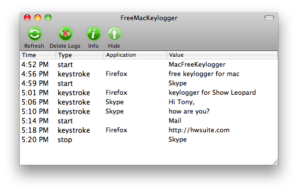 keylogger on mac os x