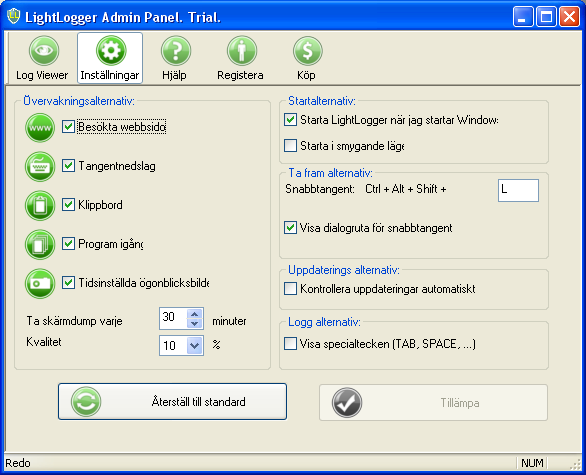 LightLogger Keylogger Fliken